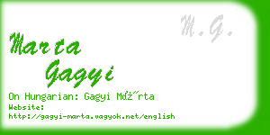 marta gagyi business card